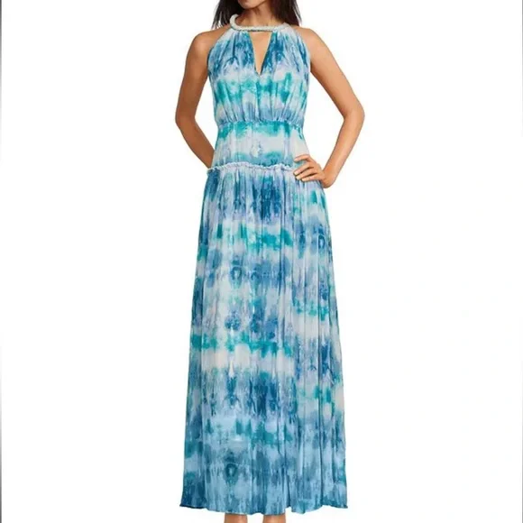 chinese dress ladies Venus Maxi Cover-Up Dress | Blue Tie Dye main image 1